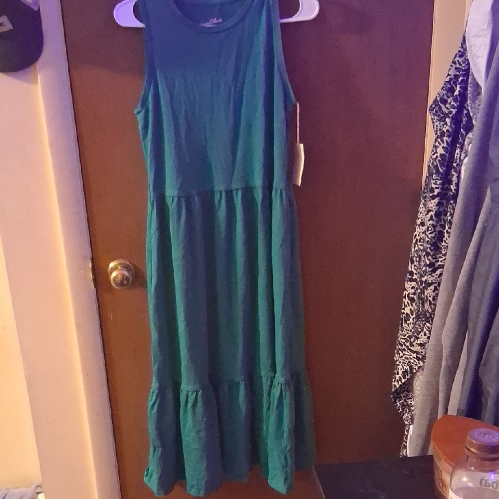 Sleeveless Green Kids Dress